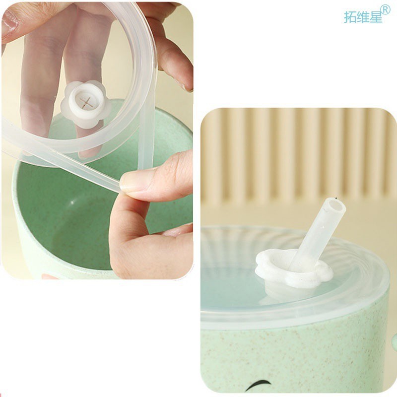 Baby Feeding Bottle Kid's Mug Silicone Straw Children