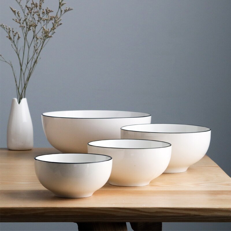 Japanese Ceramic Rice Bowl Household Tableware Set