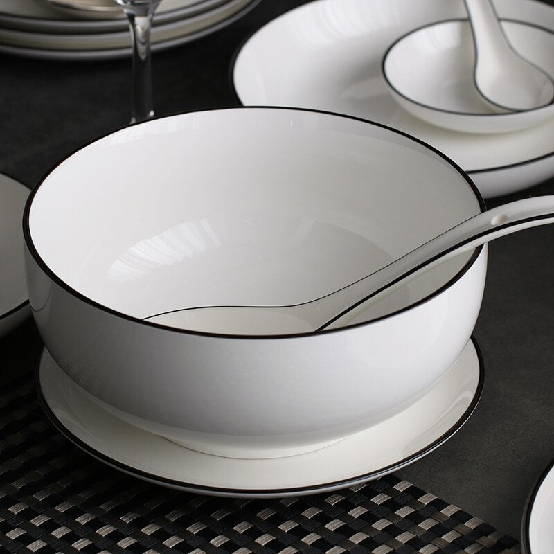 Japanese Ceramic Rice Bowl Household Tableware Set