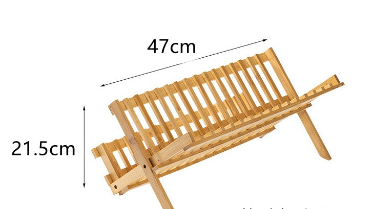 Dish Rack Drain Rack Kitchen Double Bamboo Ventilation Rack