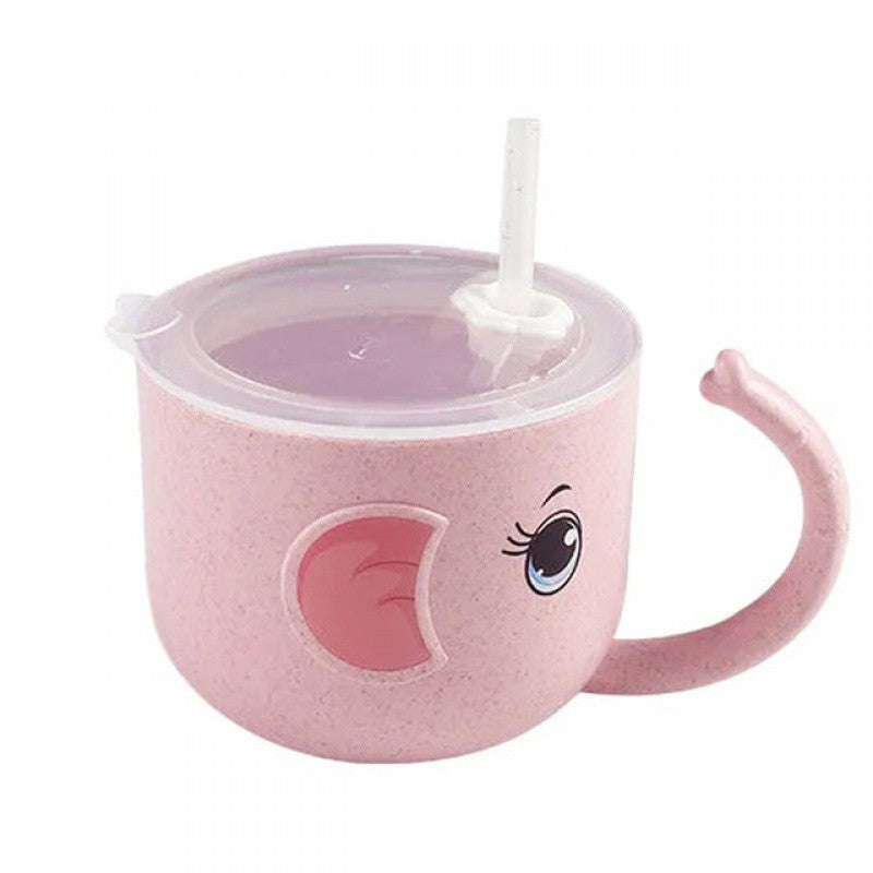 Baby Feeding Bottle Kid's Mug Silicone Straw Children